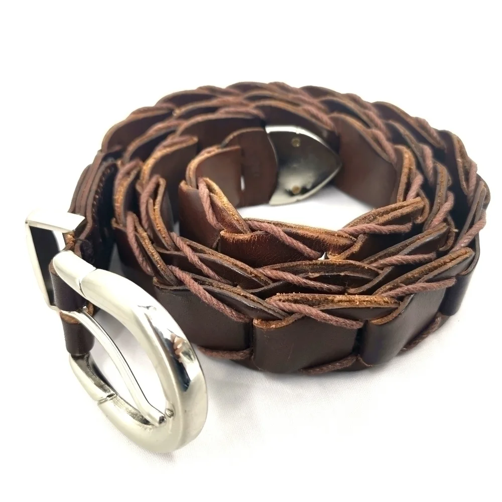 Kenneth Cole New York Braided Leather Adjust Belt